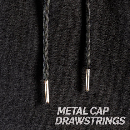 A BackwardsNYC Ultimate Comfort and Style: Premium Fabric Hoodie for Men/Women. White on Black, Center Chest